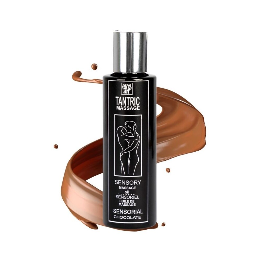 EROS-ART - HUILE DE MASSAGE TANTRIQUE NATURELLE ET APHRODISIAQUE AU CHOCOLAT 100 ML