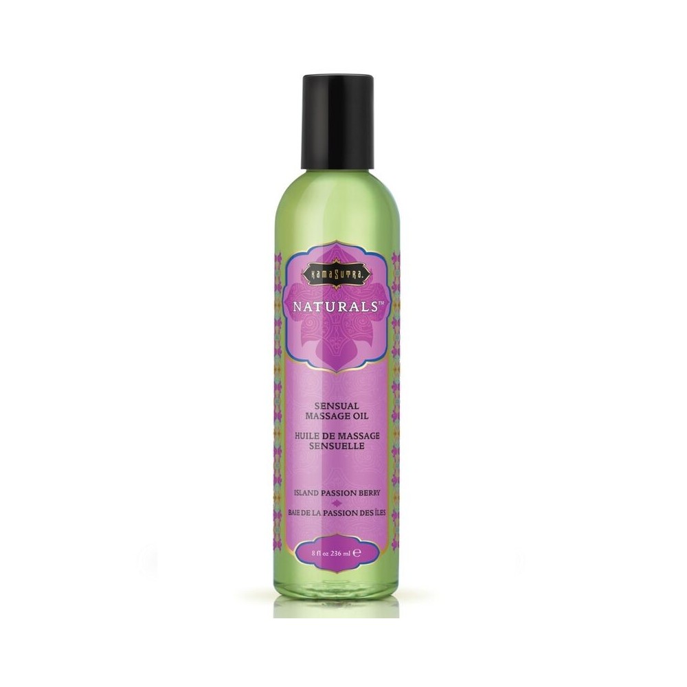 KAMASUTRA - HUILE DE MASSAGE NATURELLE BAIE DE LA PASSION 236 ML