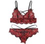 SUBBLIME - SET ENSEMBLE DEUX PIÈCES TOP ET CULOTTE EN DENTELLE S/M