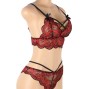 SUBBLIME - SET ENSEMBLE DEUX PIÈCES TOP ET CULOTTE EN DENTELLE S/M