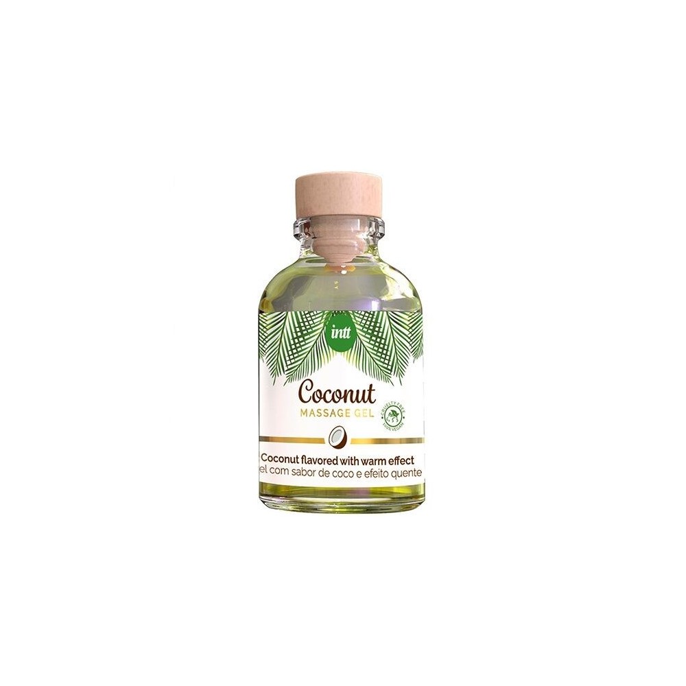 INTT - GEL DE MASSAGEM VEGANO COM SABOR DE COCO E EFEITO AQUECEDOR