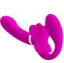 PRETTY LOVE - VALERIE DOUBLE STRAP-ON VIBRATOR 12 VIBRATIONS PURPLE