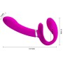PRETTY LOVE - VALERIE DOUBLE STRAP-ON VIBRATOR 12 VIBRATIONS PURPLE