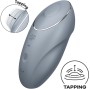 SATISFYER - TAP & CLIMAX 1 VIBRATEUR LAY-ON GRIS