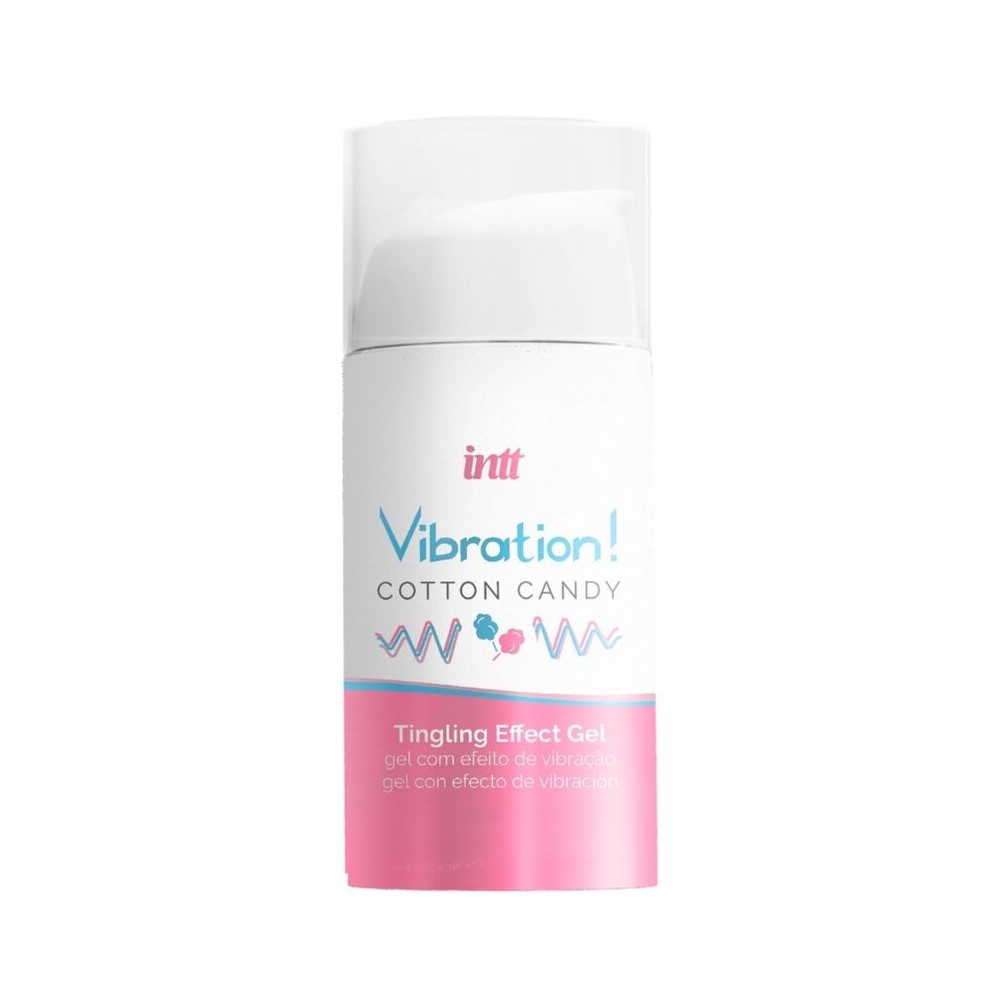 INTT - PODEROSO ESTIMULANTE ÍNTIMO ALGODÃO DOCE GEL VIBRADOR LÍQUIDO 15 ML