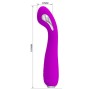 PRETTY LOVE - VIBRATEUR ÉLECTROCHOC RECHARGEABLE HECTOR-IMPERMÉABLE VIOLET