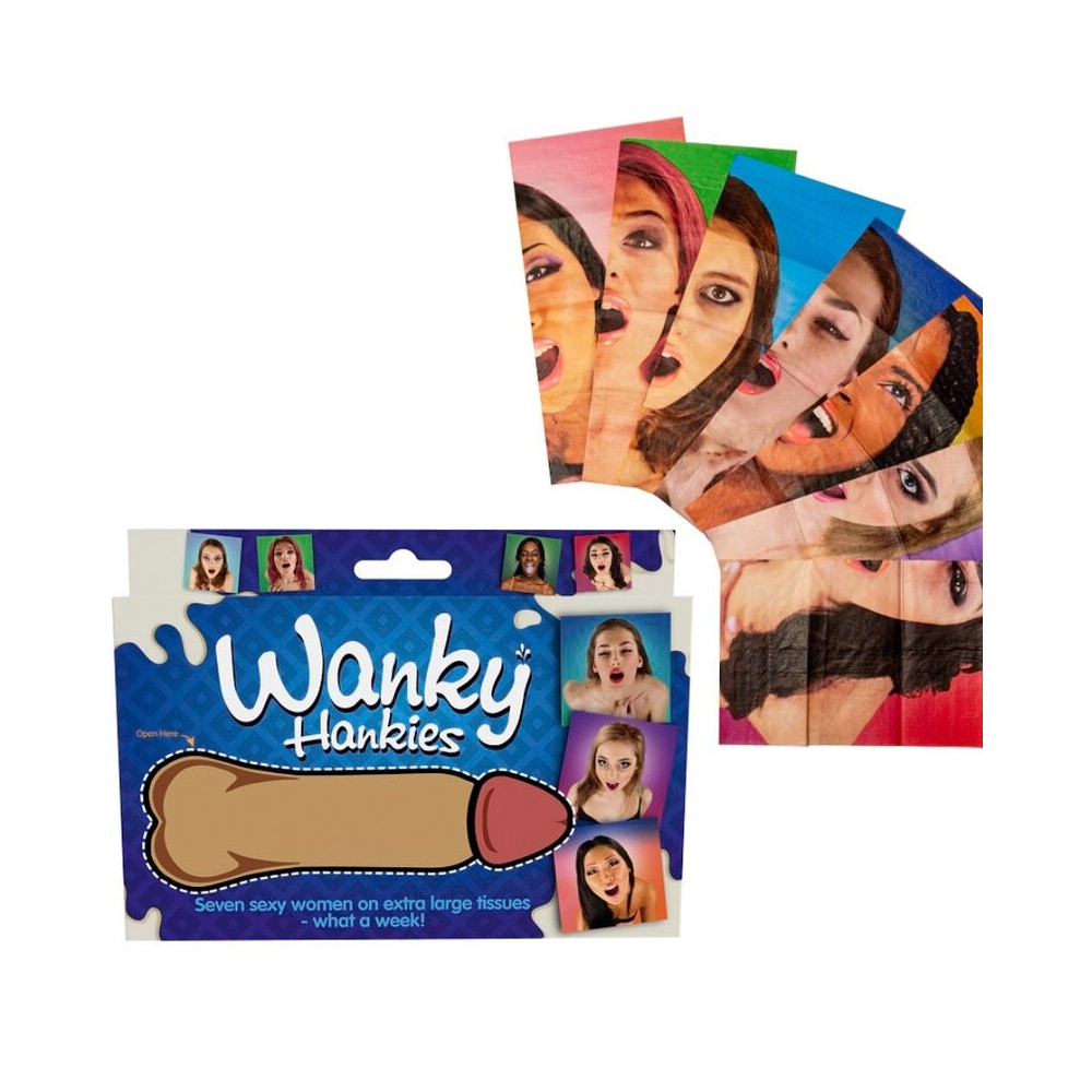 SPENCER & FLEETWOOD - WANKY HANKIES 7 LENÇOS EXTRA GRANDES PARA MULHERES