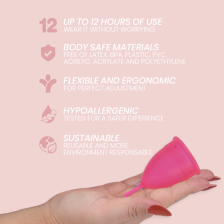 INTIMICHIC - MENSTRUAL CUP MEDICAL GRADE SILICONE - SIZE S