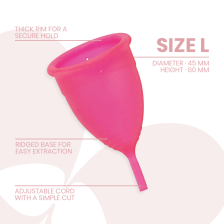 INTIMICHIC - COUPE MENSTRUELLE EN SILICONE MÉDICALE - TAILLE L