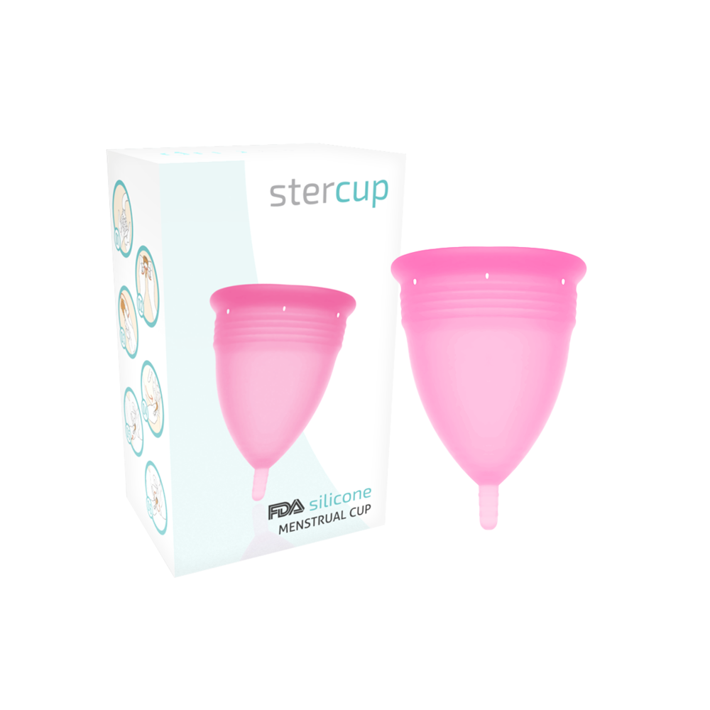 STERCUP - COPO MENSTRUAL DE SILICONE FDA ROSA - TAMANHO L