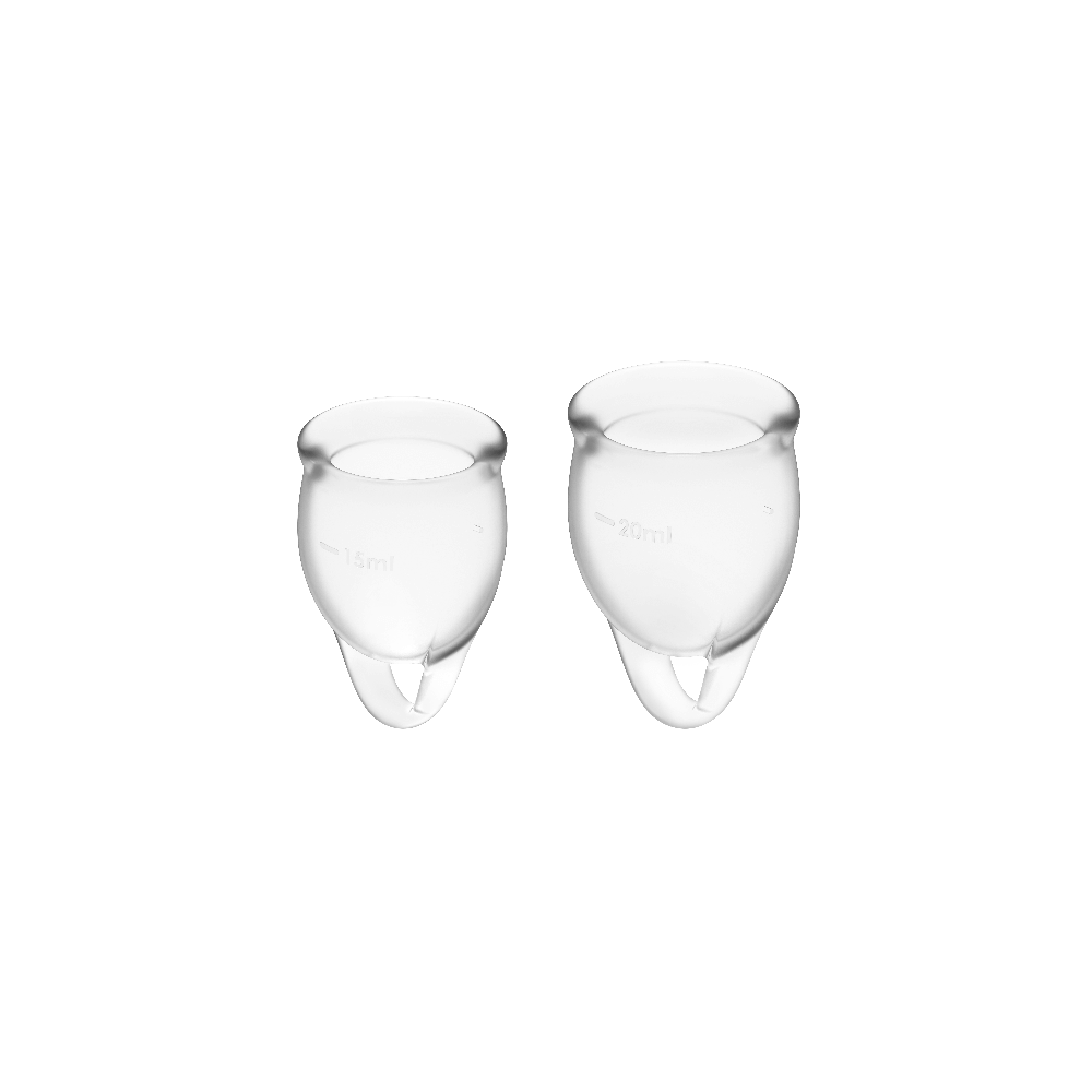 SATISFYER - FEEL CONFIDENT MENSTRUAL CUP CLEAR 15 + 20 ML