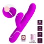 PRETTY LOVE - VIBRATORE MULTIFUNZIONE PERLITA 3 IN 1 G-SPOT VIOLA