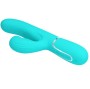 PRETTY LOVE - PERLITA VIBRATEUR MULTIFONCTION 3 EN 1 POINT G VERT AQUA