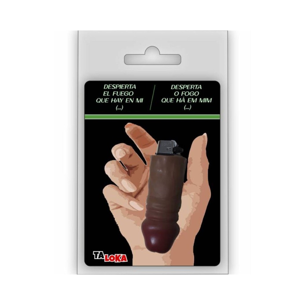 TALOKA - BRIQUET FANTASTIQUE EN FORME DE PÉNIS DE COULEUR MULATTO 100% RECHARGEABLE