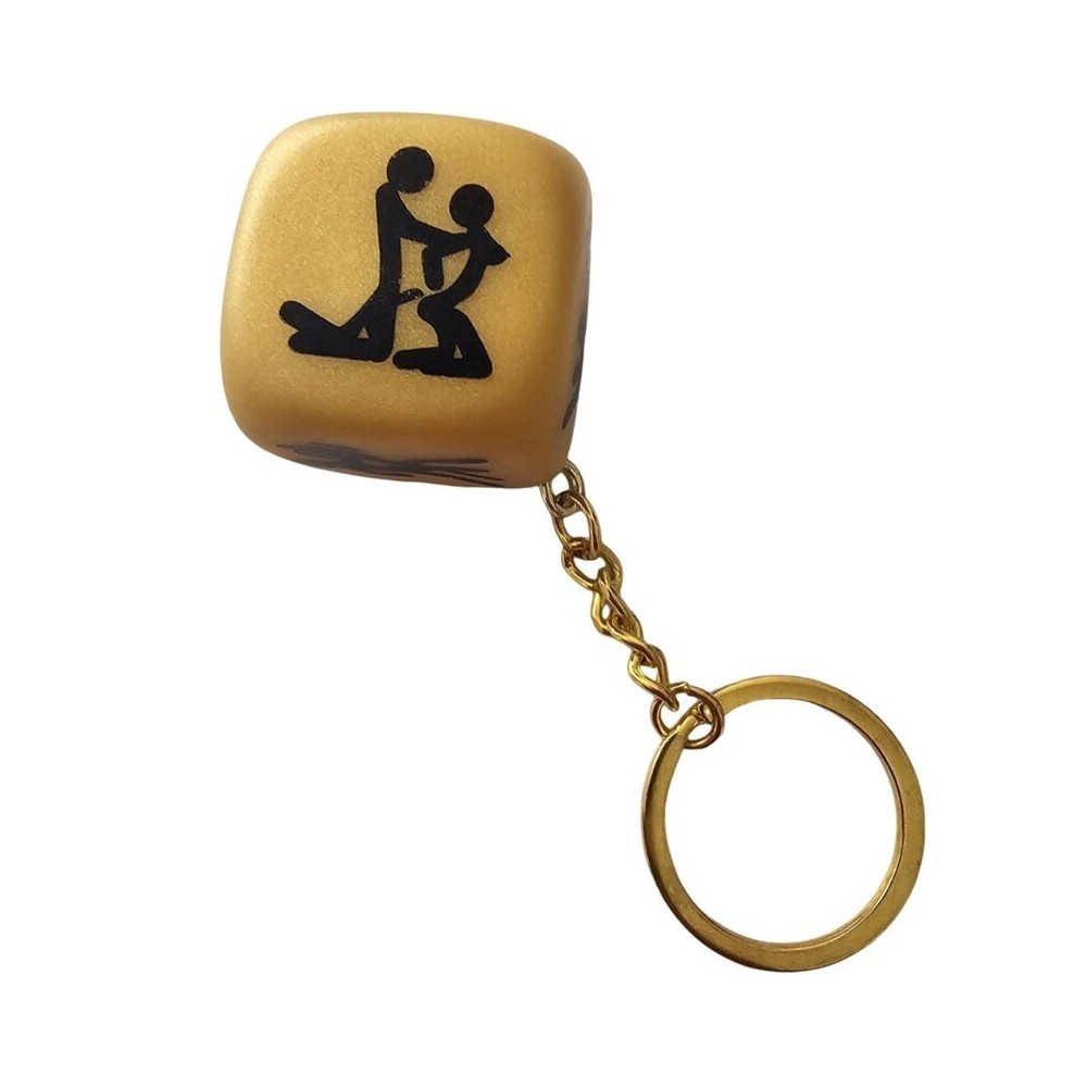 DIABLO PICANTE - GOLDEN DICE KEYCHAIN WITH POSES