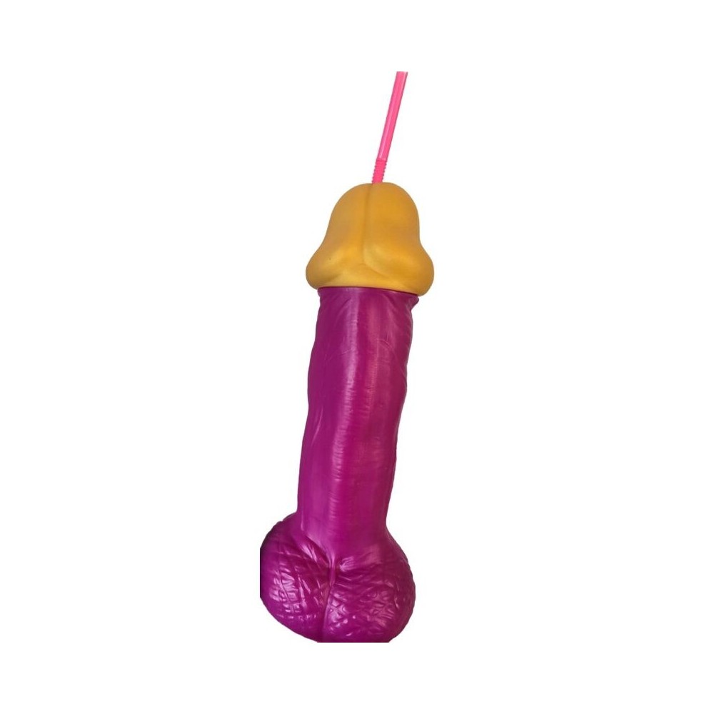 DIABLO PICANTE - FUCHSIA PLASTIC PENIS GLASS