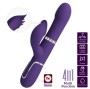 PRETTY LOVE - ZALIN RABBIT VIBRATOR PEARLS 4 IN 1 PURPLE
